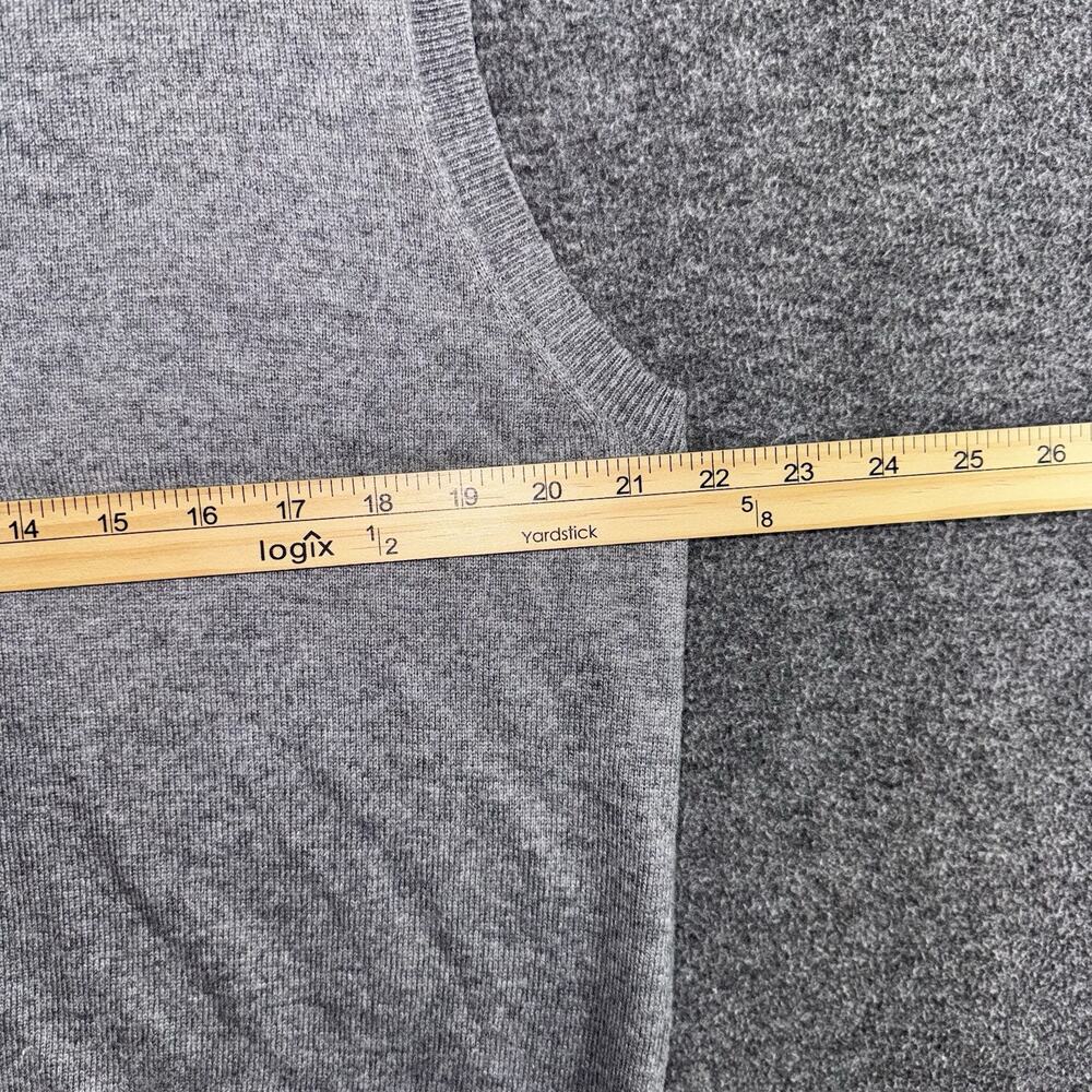 Kallspin Cashmere Blend Sweater Vest Size L Gray Grey